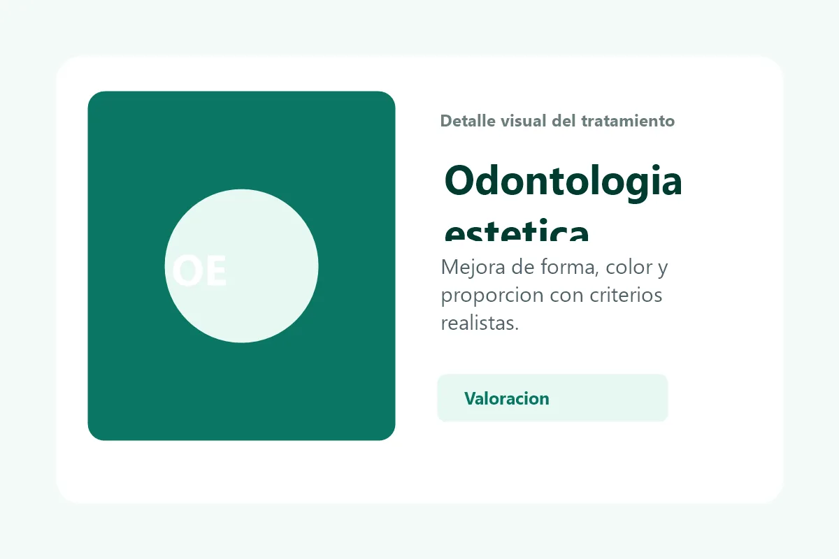 Detalle de Odontologia estetica